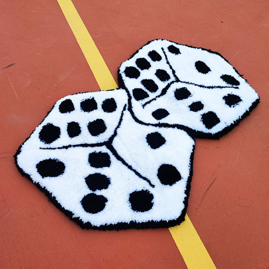 Dice Rug,Tufted Rug,Cool Rugs,Game Rug,Handmade Rug,Popular Rug,Play Rug,Custom Rug,Play Room Decor,Handmade Gift,Unique Rugs,Area Rug
