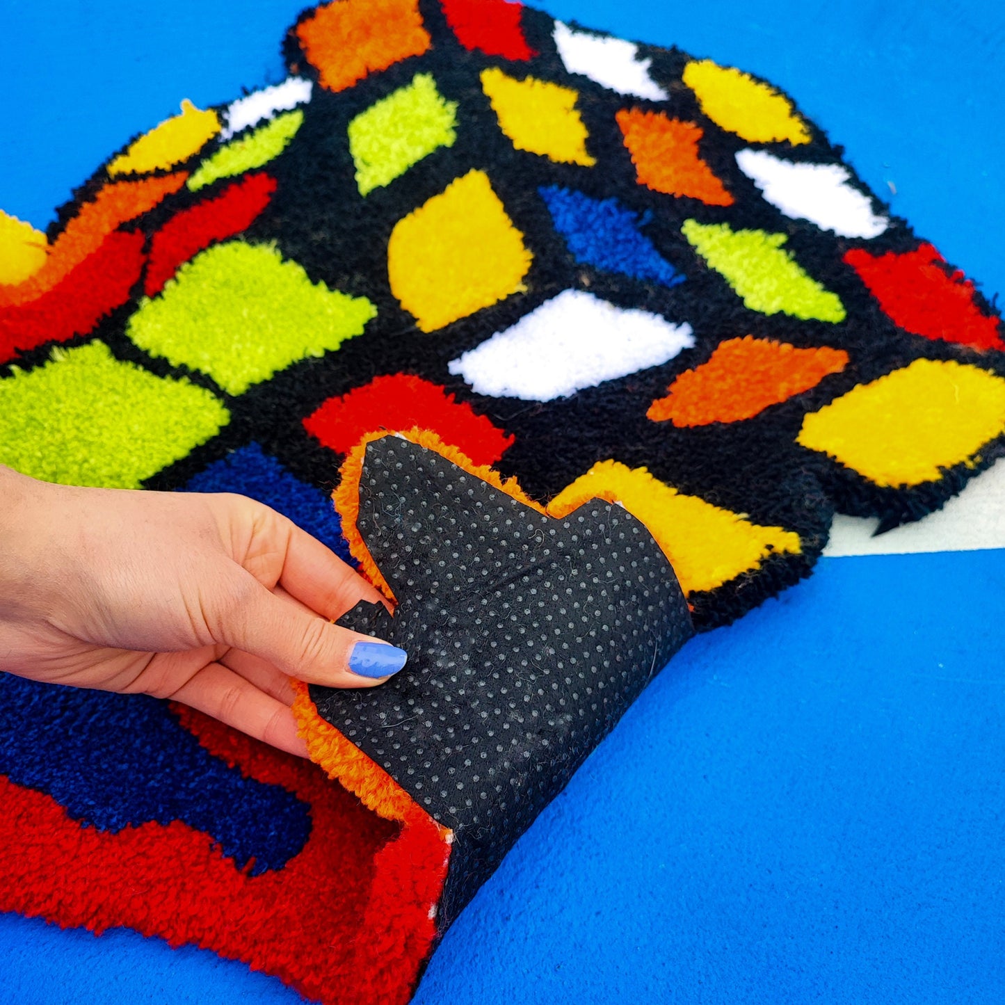 Rubik's Cube Rug,Game Decor,Irregular Rug,Handmade Gift,Colorful Rug,Cool Rugs,Game Rug,Tufted Rug,Handmade Rug,Custom Rug,Area Rug