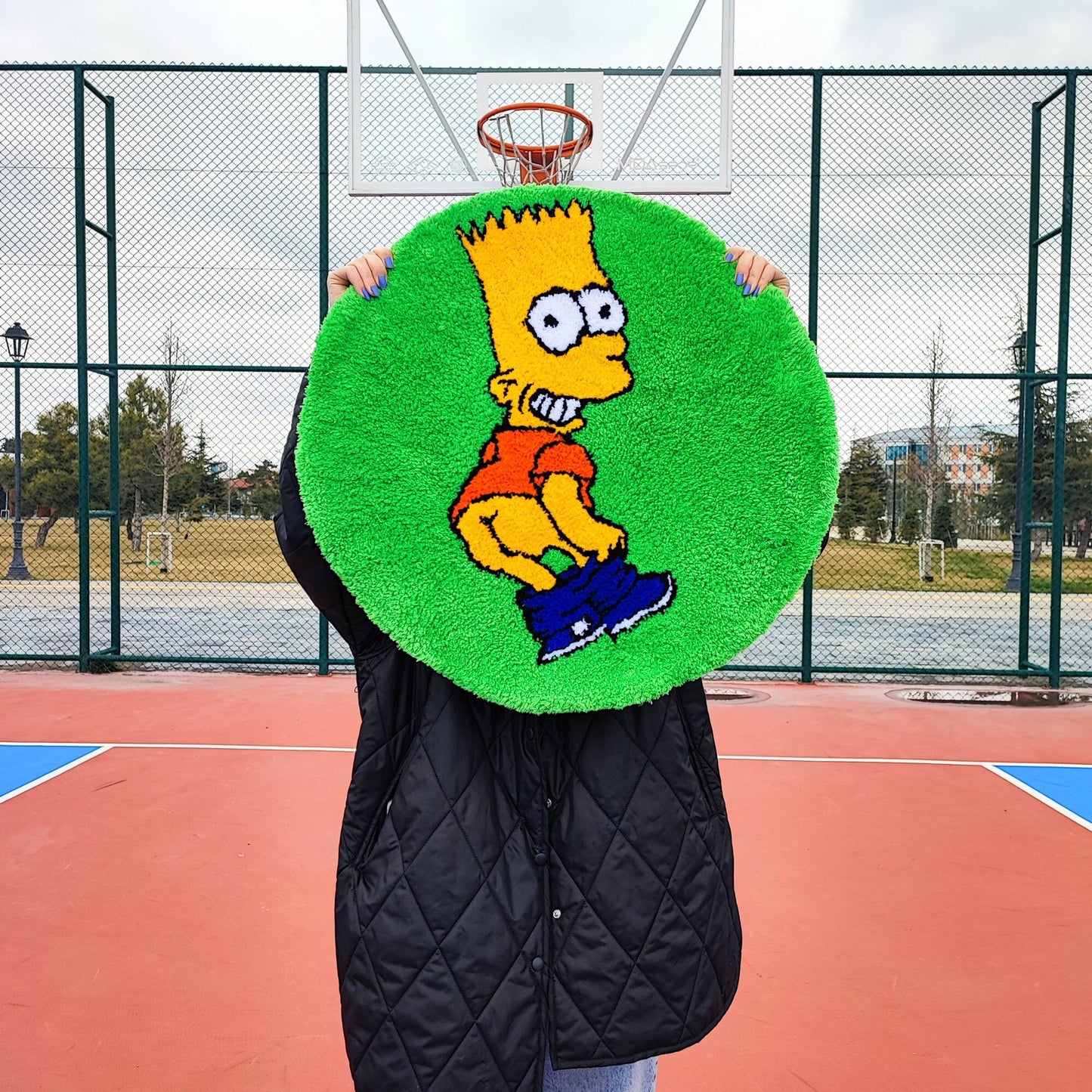 Simpsons Tufted Rug,Cartoon Character Rug,Tufted Rug,Tufting Fluffy,Custom Rug,Bart S.Tufted Rug, Funny Rug,Handmade Rug,Area Rug,Home Decor