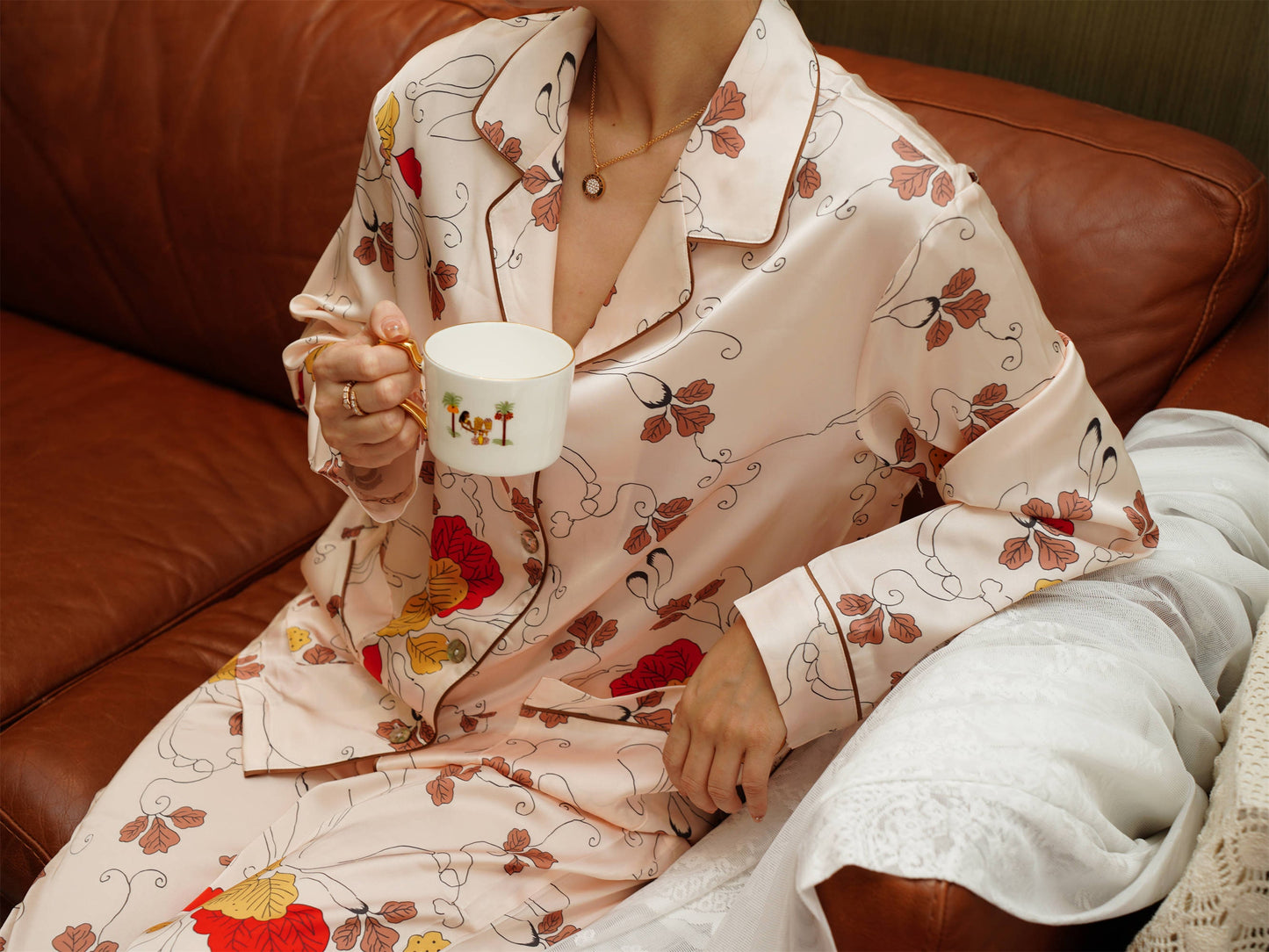 Unique Floral Long Pyjama Set, Bride And Bridesmaids Pajama, Pajama Set For Women , Gift For Her,Could Be Wear Outside