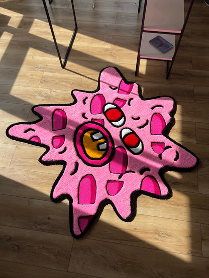 custom fluffy pink melting tufted 3d rug carpet