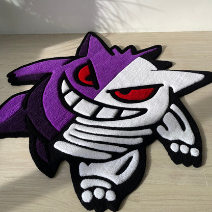 3D Cartoon Rug: Acrylic Tufted Skeleton Decor