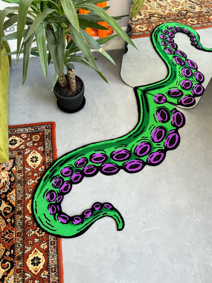 Octopus Tentacle Tufted Rug, Living room floor mat, Bedroom Rug, Aesthetic Rug, Sea Themed Rug, Realistic Rug, Gift for Her