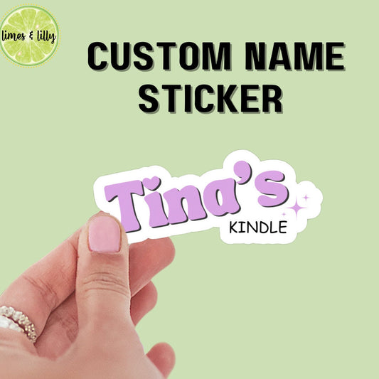 CUSTOM Kindle Name Stickers, personalized bookish sticker, name sticker, booktok, personalized name stickers, bookstagram, spicy romance