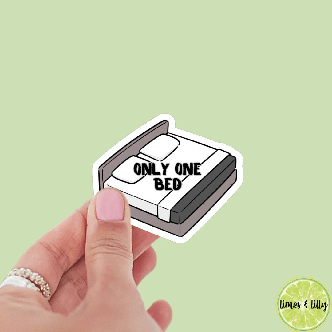 Only one bed romance trope sticker, book stickers, kindle, laptop, romance reader, spicy romance, smut stickers, bookish sticker