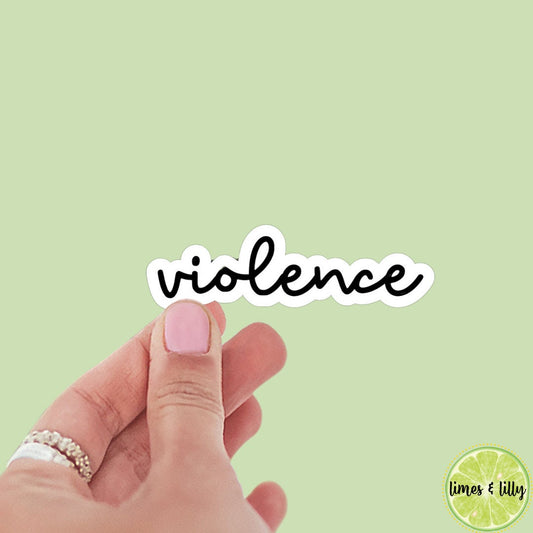 Violence Violet Sticker | Book Inspired | Bookish Stickers | Kindle | Laptop | Waterproof | Decal | Romantasy Book Merch