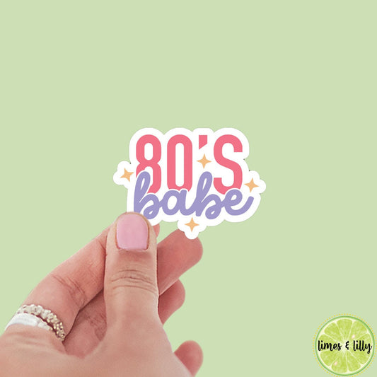 80s Babe Sticker | Millennial Sticker | Retro Sticker | Nostalgia Sticker | Funny Sticker | Kindle Sticker | 80s Sticker