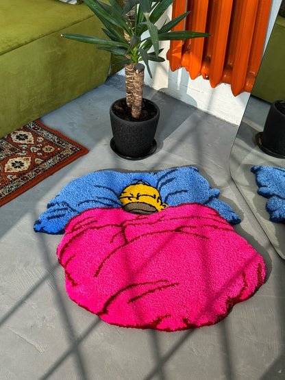 Tufted 3D Cartoon Rug, Fluffy Custom Rug, Living Room Decor Rug, Wall Decor rug, Gift for Father's Day, Best friend gift, Christmas gift