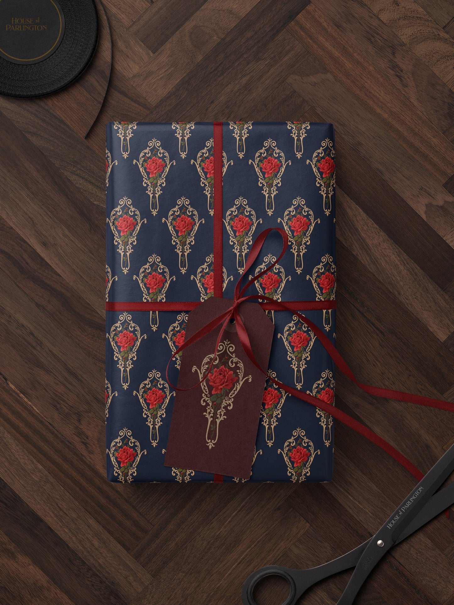 Flower Wrapping Paper Elegant Gift Wrap for Wedding Gift Wrapping Paper Birthday Classic Wrapping Paper Baby Shower Gift Wrap Rose Print