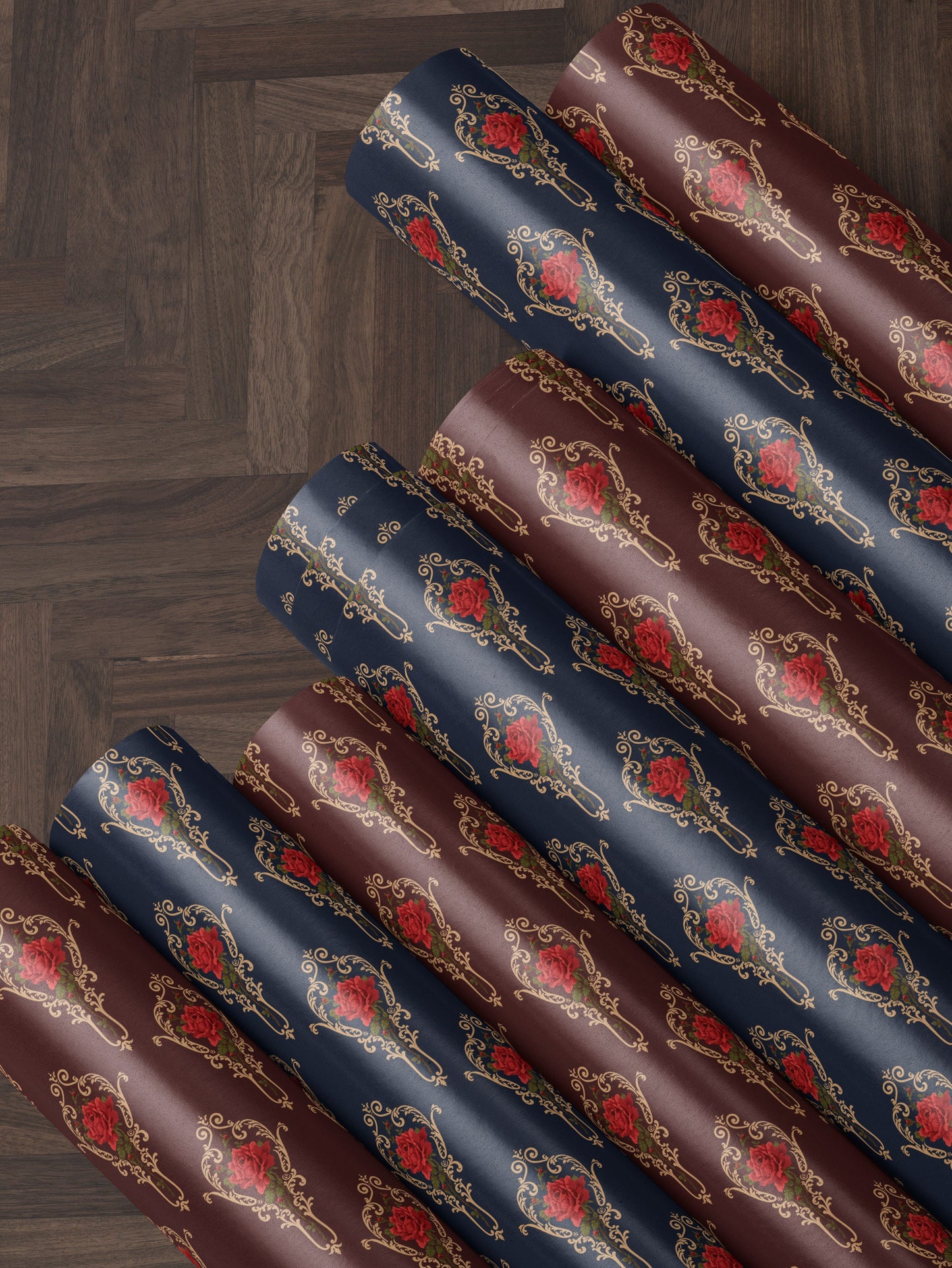 Flower Wrapping Paper Elegant Gift Wrap for Wedding Gift Wrapping Paper Birthday Classic Wrapping Paper Baby Shower Gift Wrap Rose Print