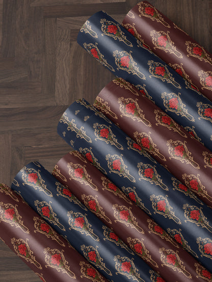 Flower Wrapping Paper Elegant Gift Wrap for Wedding Gift Wrapping Paper Birthday Classic Wrapping Paper Baby Shower Gift Wrap Rose Print