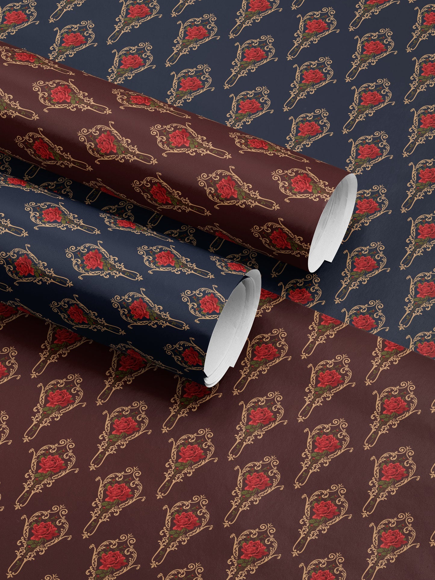 Flower Wrapping Paper Elegant Gift Wrap for Wedding Gift Wrapping Paper Birthday Classic Wrapping Paper Baby Shower Gift Wrap Rose Print