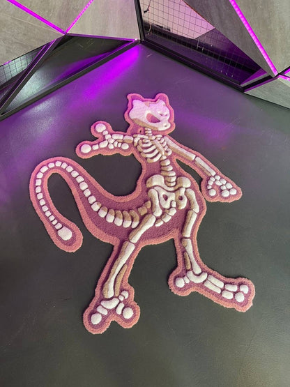 3D Skeleton Rug – Tufted Rug Inspired by Iconic Character – Anime Gamer Cartoon Gift – Handmade Pop Culture Carpet