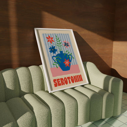 Serotonin Poster, Dopamine Decor, Maximalist Wall Art, Apartment Decor, Retro Wall Art, Trendy Wall Art, Colourful Wall Art