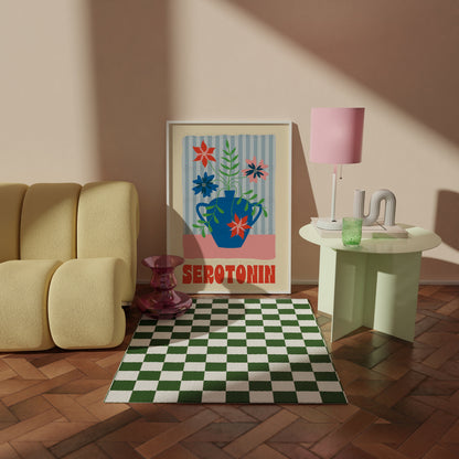 Serotonin Poster, Dopamine Decor, Maximalist Wall Art, Apartment Decor, Retro Wall Art, Trendy Wall Art, Colourful Wall Art