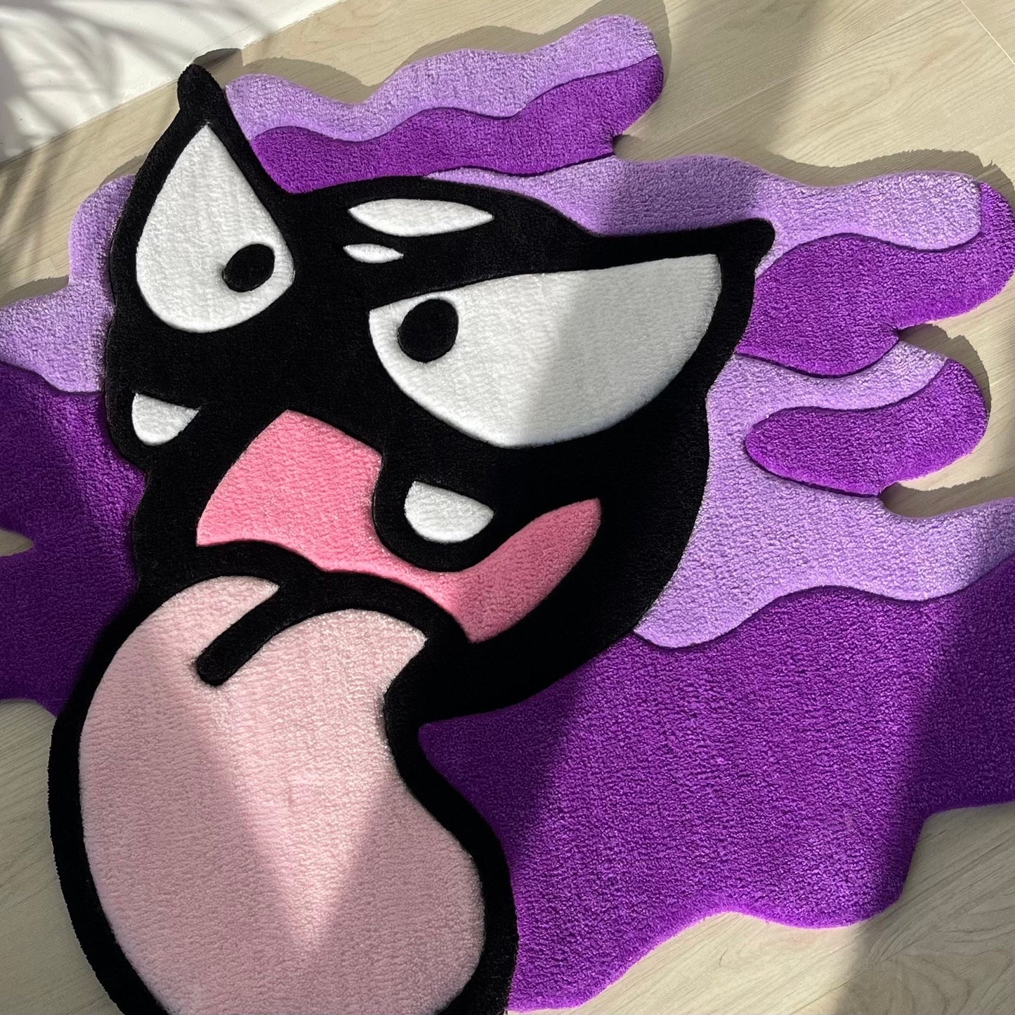 Custom Tufted Cartoon Rug: Anime Gamer Decor, Playful Ghost Design