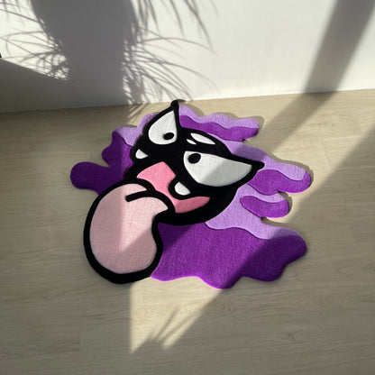 Custom Tufted Cartoon Rug: Anime Gamer Decor, Playful Ghost Design