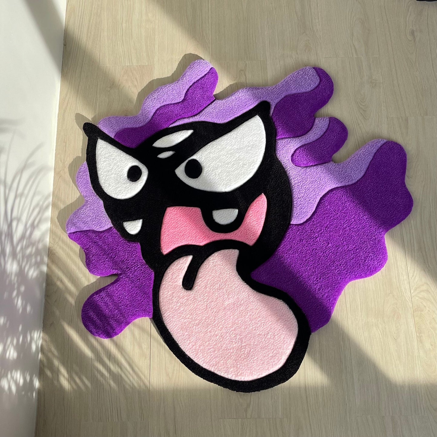 Custom Tufted Cartoon Rug: Anime Gamer Decor, Playful Ghost Design