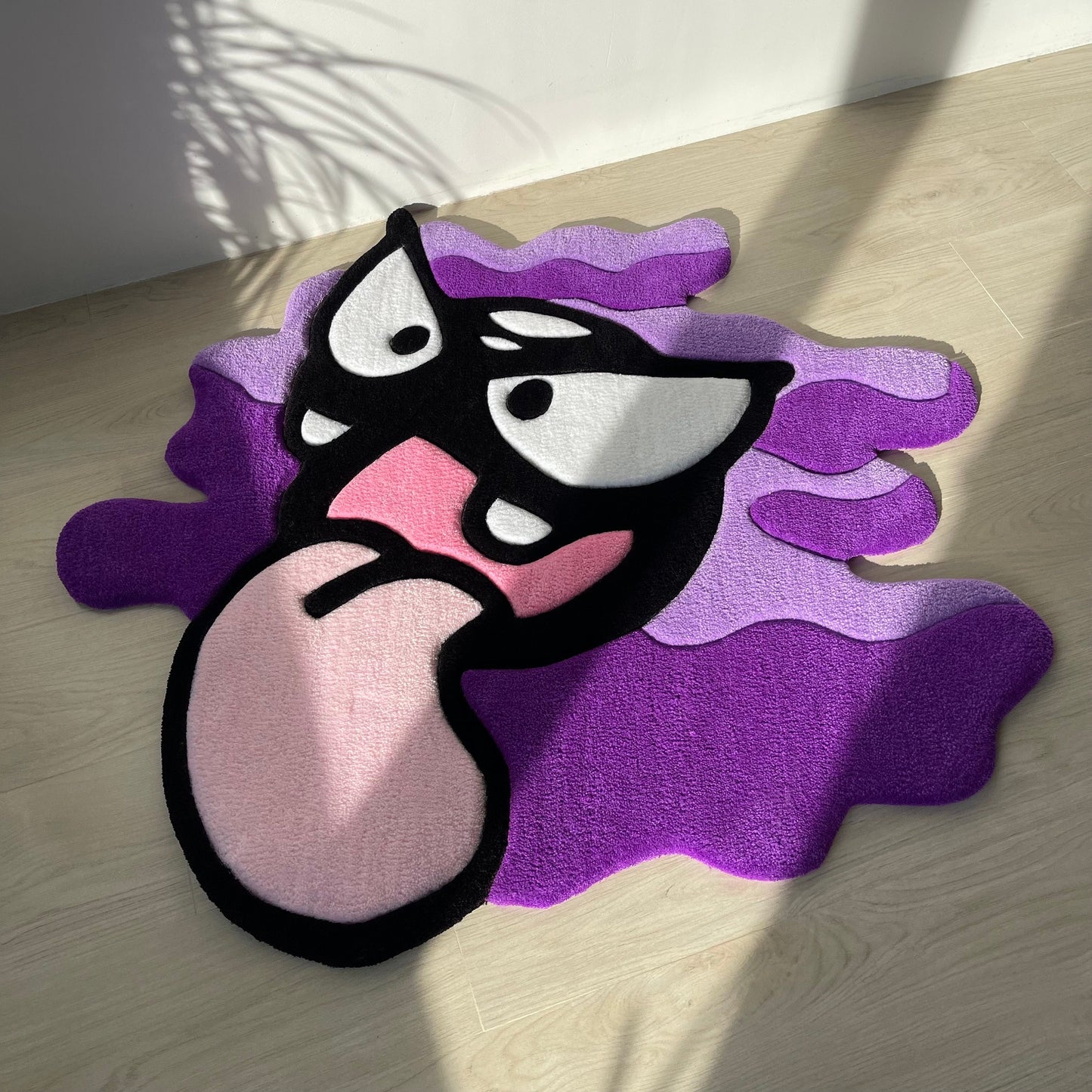 Custom Tufted Cartoon Rug: Anime Gamer Decor, Playful Ghost Design