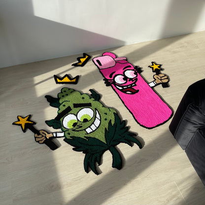 Custom Cartoon Rugs: "Lighter and Cone" Acrylic Tufted Design