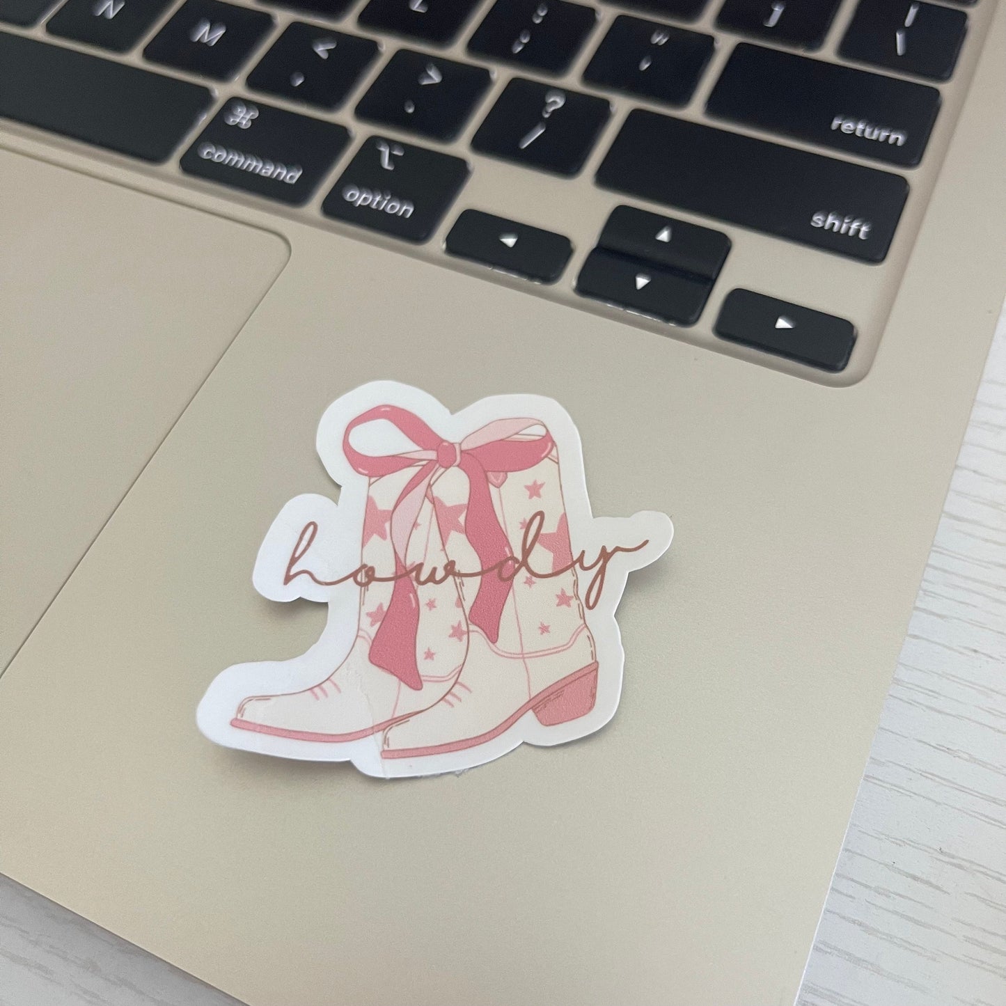 Howdy Cowgirl boots sticker, book stickers, kindle, laptop, bookstagram, spicy romance, bookish sticker, spring, decal, coquette, cowboy