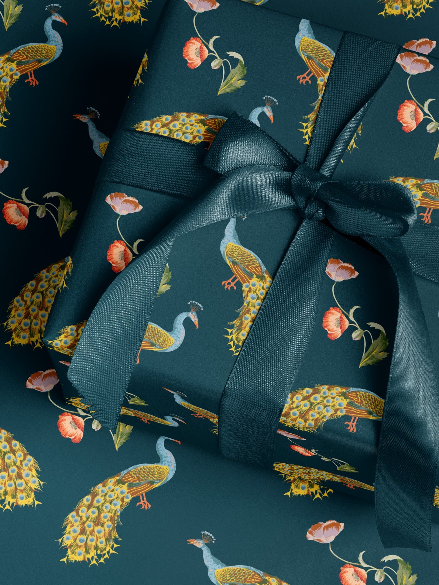 Peacock Gift Wrap Print Peacock Wrapping Paper Wedding Gift Wrap Roll Elegant Gift Wrap Romantic Gift for Her Peacock Feather Pattern
