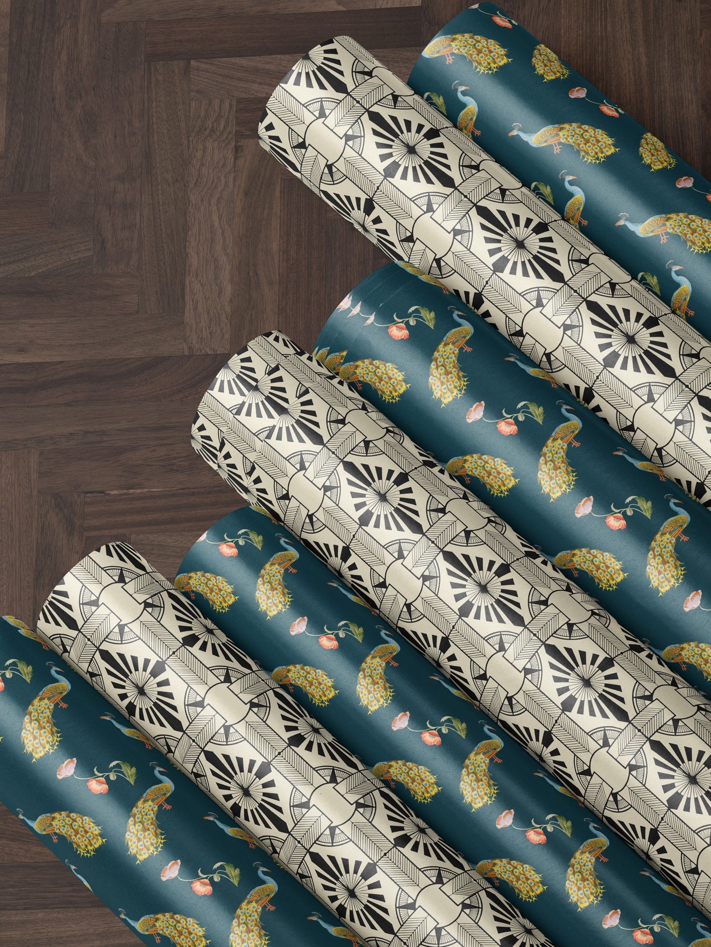 Peacock Gift Wrap Print Peacock Wrapping Paper Wedding Gift Wrap Roll Elegant Gift Wrap Romantic Gift for Her Peacock Feather Pattern
