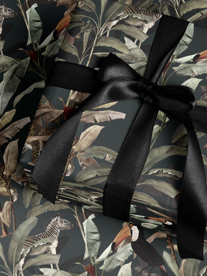 Jungle Wrapping Paper Animal Gift Wrap Safari Birthday Party Decoration Animal Birthday Party Summer Party Wrapping Paper Kid Gift Wrap Boy