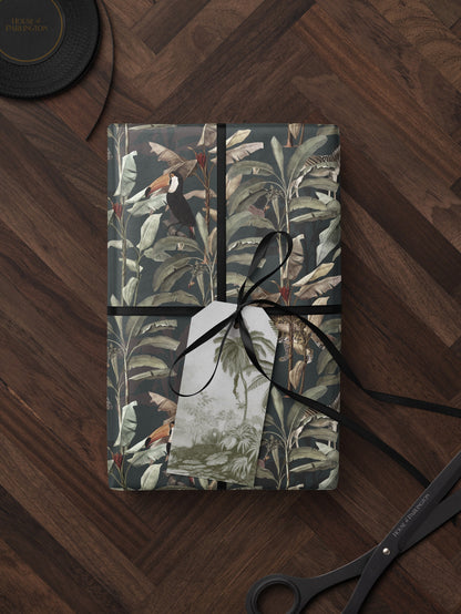 Jungle Wrapping Paper Animal Gift Wrap Safari Birthday Party Decoration Animal Birthday Party Summer Party Wrapping Paper Kid Gift Wrap Boy