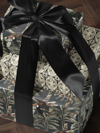 Jungle Wrapping Paper Animal Gift Wrap Safari Birthday Party Decoration Animal Birthday Party Summer Party Wrapping Paper Kid Gift Wrap Boy