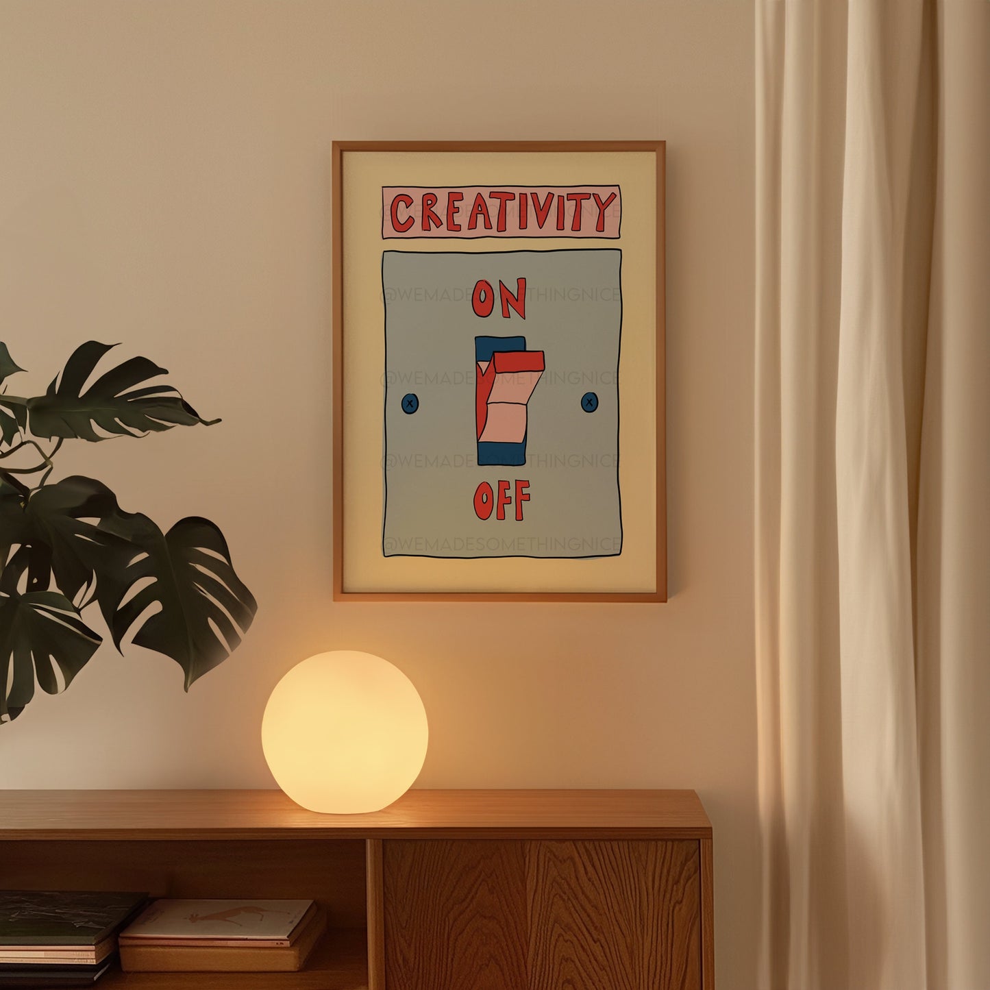Creativity Print, Creative Mode Wall Print, Trendy Wall Art, Maximalist Wall Art, Office Decor, Apartment Decor, Retro Wall Art