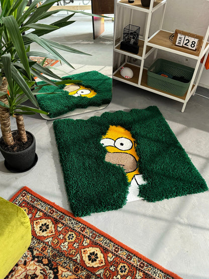 Fluffy Tufted Cartoon Rug, A Fun and Soft Touch for your Living Room or Bedroom, Gift idea, Christmas Gift, Cartoon character rug