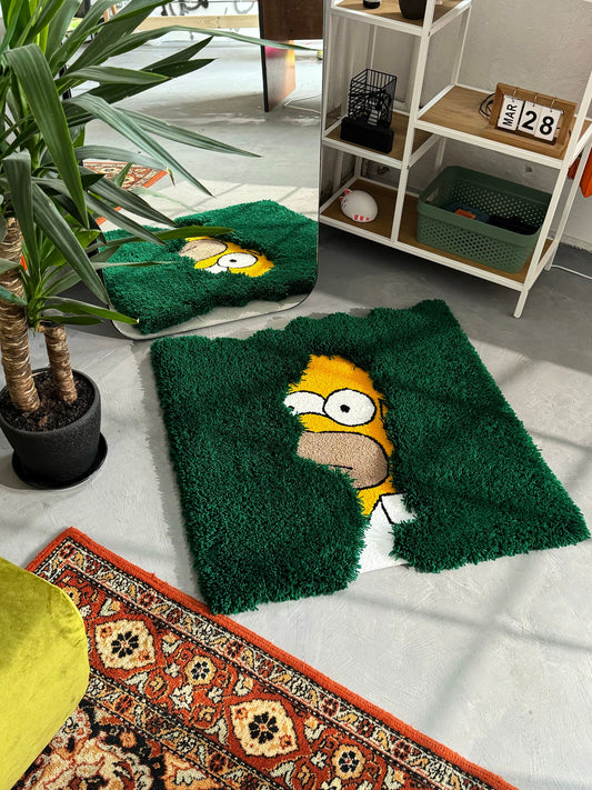 Fluffy Tufted Cartoon Rug, A Fun and Soft Touch for your Living Room or Bedroom, Gift idea, Christmas Gift, Cartoon character rug