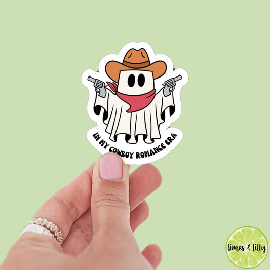 Ghost In My Cowboy era sticker, book stickers, kindle, laptop, bookstagram, spicy romance, bookish sticker, western, boo, decal