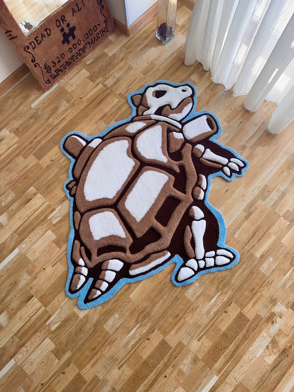 Skeleton tufted rug,3d skull rug, handmade tufted custom rug, living room decor rug, bedroom carpet, area carpet