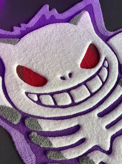 Skeleton tufted rug,3d skull rug, handmade tufted custom rug, living room decor rug, bedroom carpet, area carpet