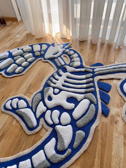 Skeleton tufted rug,3d skull rug, handmade tufted custom rug, living room decor rug, bedroom carpet, area carpet