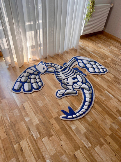 Skeleton tufted rug,3d skull rug, handmade tufted custom rug, living room decor rug, bedroom carpet, area carpet