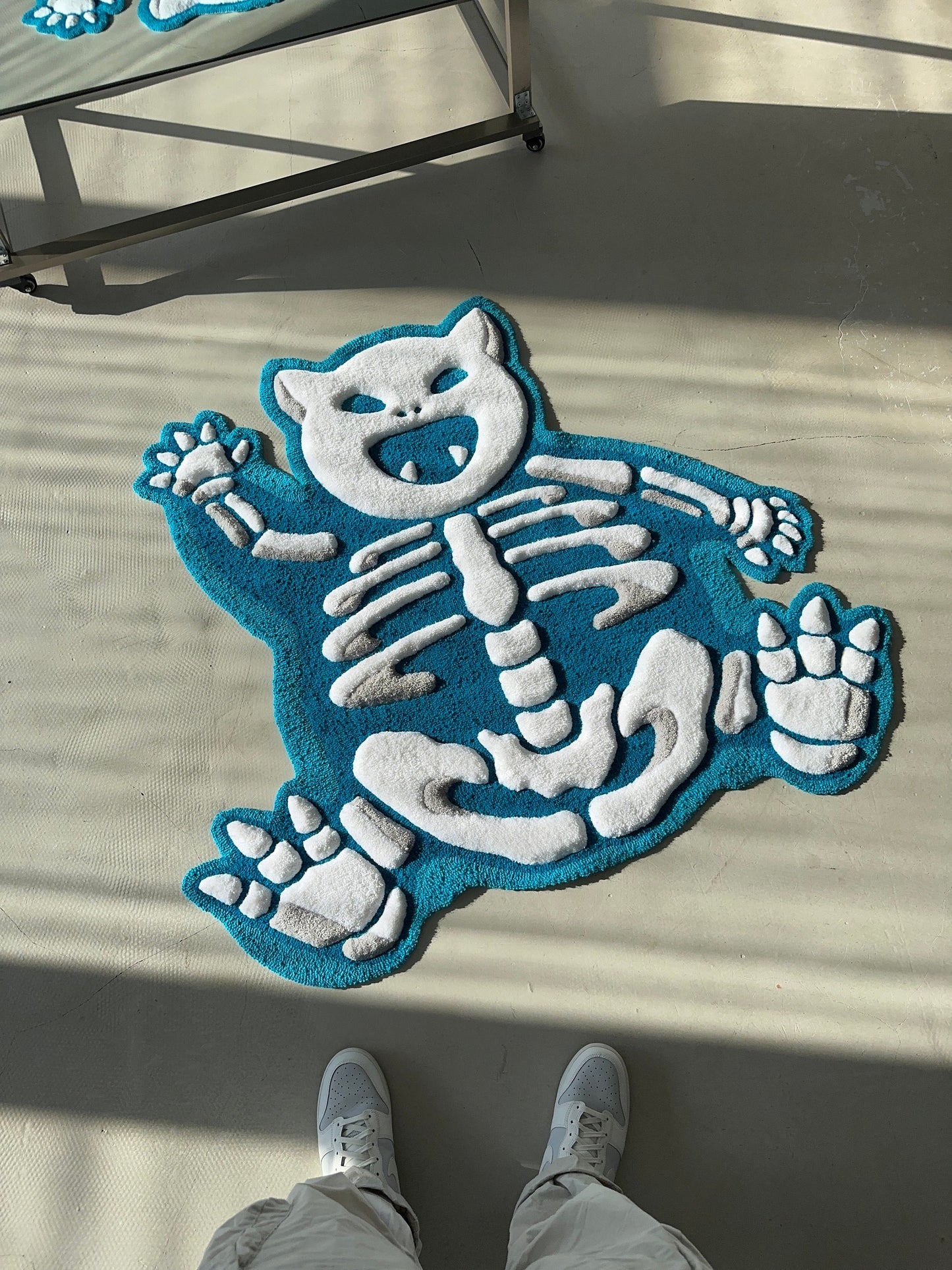 Skeleton tufted rug,3d skull rug, handmade tufted custom rug, living room decor rug, bedroom carpet, area carpet