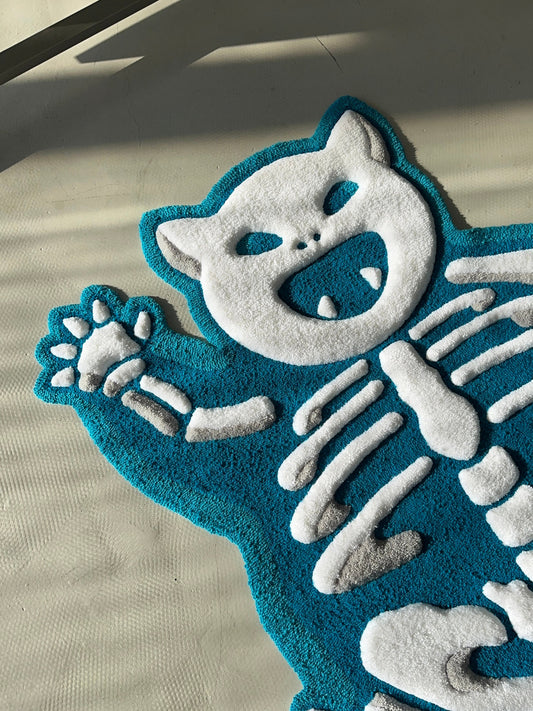 Skeleton tufted rug,3d skull rug, handmade tufted custom rug, living room decor rug, bedroom carpet, area carpet
