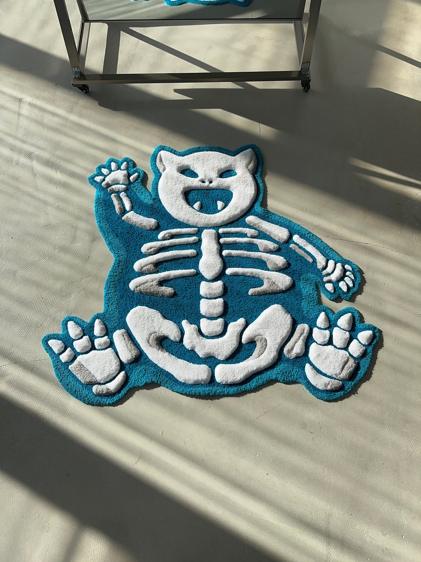 Skeleton tufted rug,3d skull rug, handmade tufted custom rug, living room decor rug, bedroom carpet, area carpet