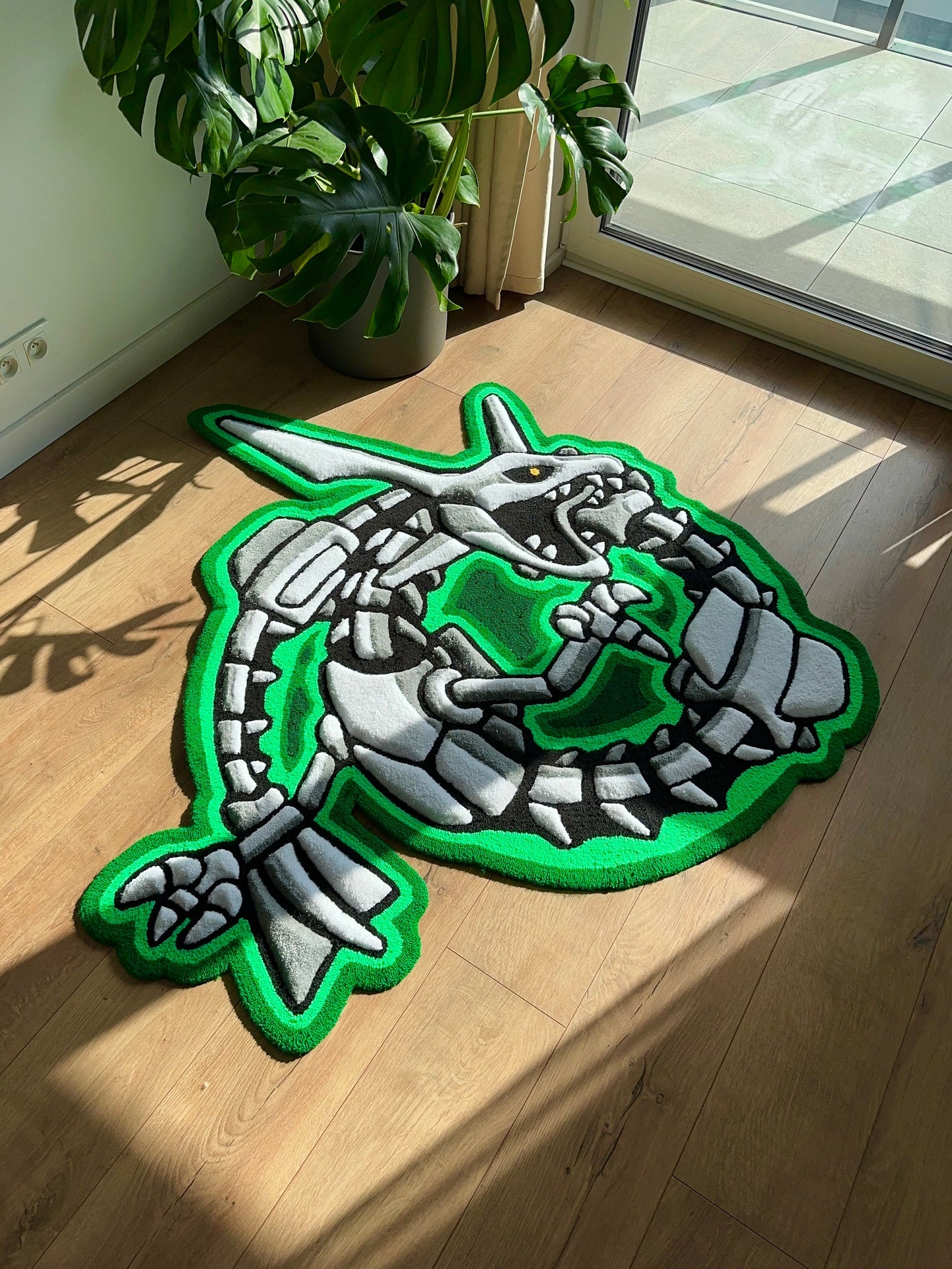 Skeleton tufted rug,3d skull rug, handmade tufted custom rug, living room decor rug, bedroom carpet, area carpet