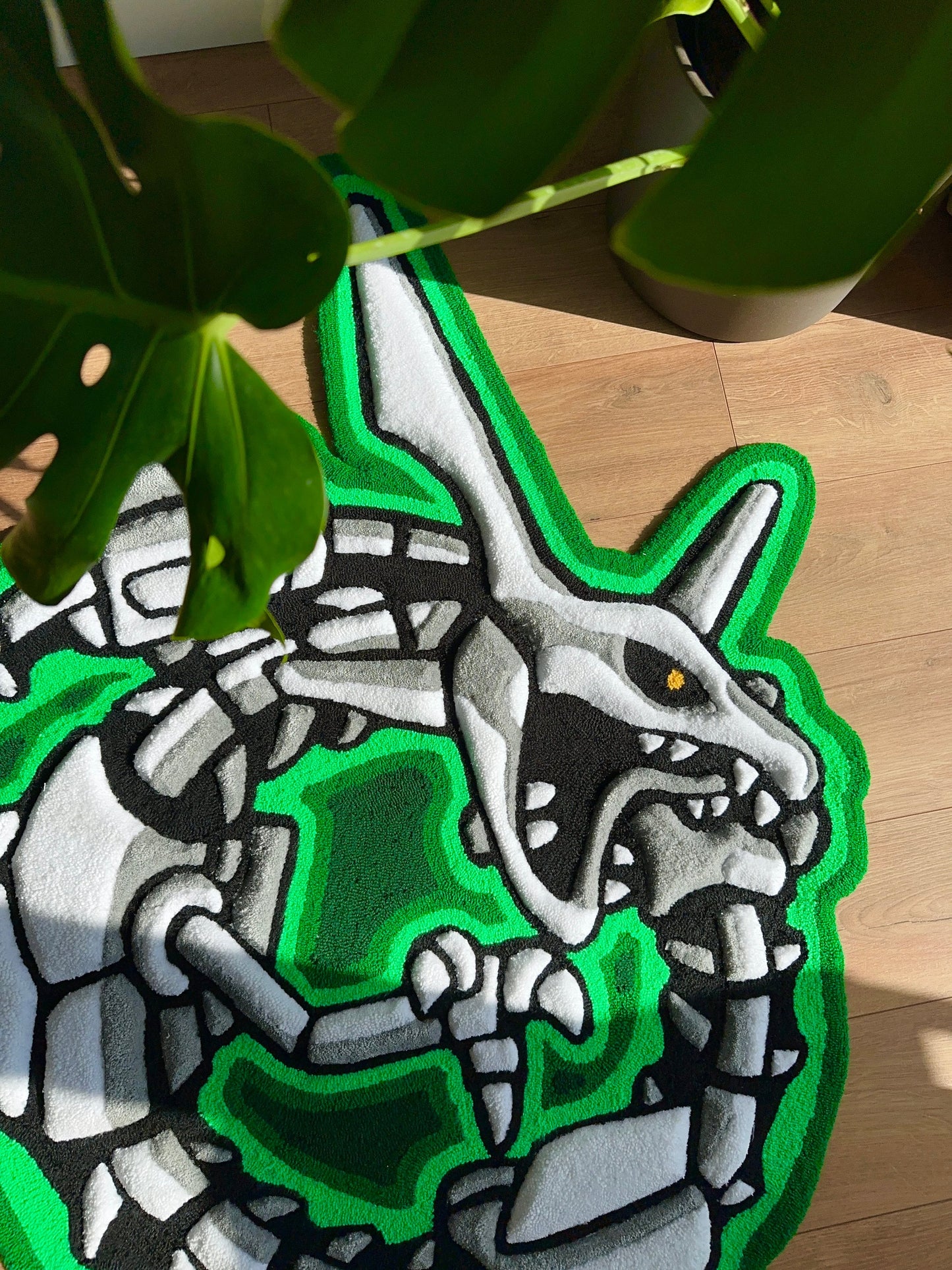 Skeleton tufted rug,3d skull rug, handmade tufted custom rug, living room decor rug, bedroom carpet, area carpet