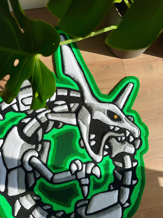 Skeleton tufted rug,3d skull rug, handmade tufted custom rug, living room decor rug, bedroom carpet, area carpet