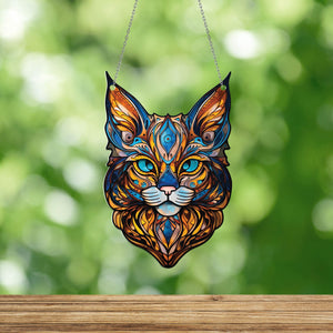 Wildcat Window Hanging, Wildcat Mom Decor, Loss of Pet Sympathy Gift, Wildcat lover, Asiatic wildcat, European wildcat, Gift For Cat Lover.