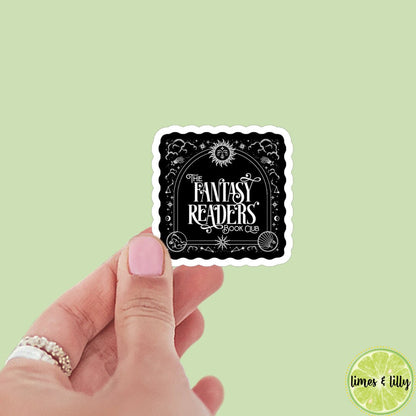 The Fantasy Readers Book Club Sticker | Book Sticker | Water Bottle Sticker | Bookish Stickers | Kindle Sticker | Book Lover | Romantasy