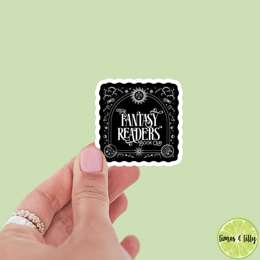 The Fantasy Readers Book Club Sticker | Book Sticker | Water Bottle Sticker | Bookish Stickers | Kindle Sticker | Book Lover | Romantasy