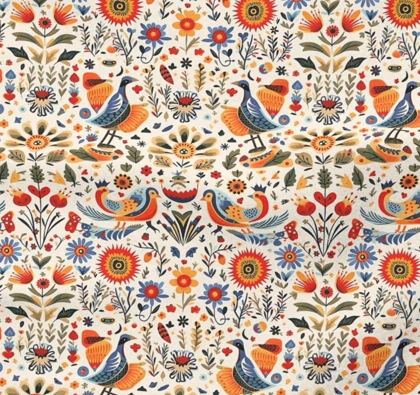 Scandinavian Charm Sherpa Fleece Blanket| Nordic Birds and Forest Images| Luxury Tradition in a Cozy Sherpa Blanket| Narvick Birds Blanket