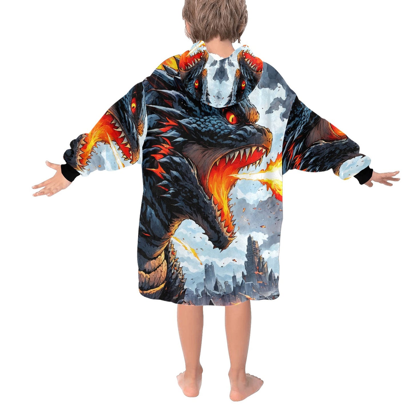 Kids Blanket Hoodie Godzilla Gojira Kaiju Comics Art