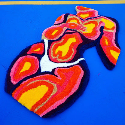 Women Body Rug,Female Rug,Modern Rug,Tufted Rug,Cool Rugs,Unique Rugs,Handmade Rug,Custom Rug,Handmade Gift,Area Rug,Home Decor,Colorful Rug